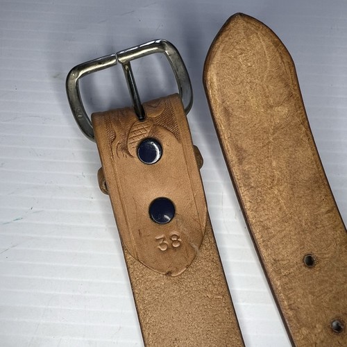 Cintura in pelle design BSA Philmont Cimmeron, N. M. taglia 38 con fibbia BH-192 - Foto 3 di 11