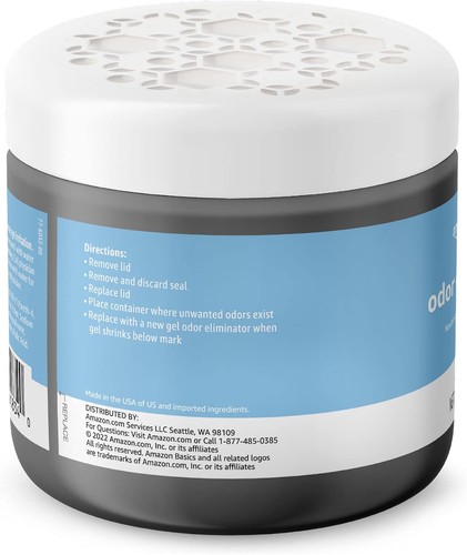 Amazon Basics Gel Eliminatore di Odori, Carbone di Carbone, 1,06 17 once (Confezione da 1), Nero - Foto 2 di 6