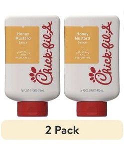 2 PK- Chick-Fil-A 🐝 Honey Mustard Dipping Sauce  Dressing Bottle 16 oz