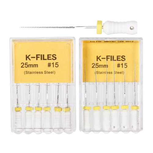 6*/Confezione Dentale Acciaio Inox Endodontico Canale Radice K-Files 21/25/31mm Uso Manuale - Foto 21 di 38