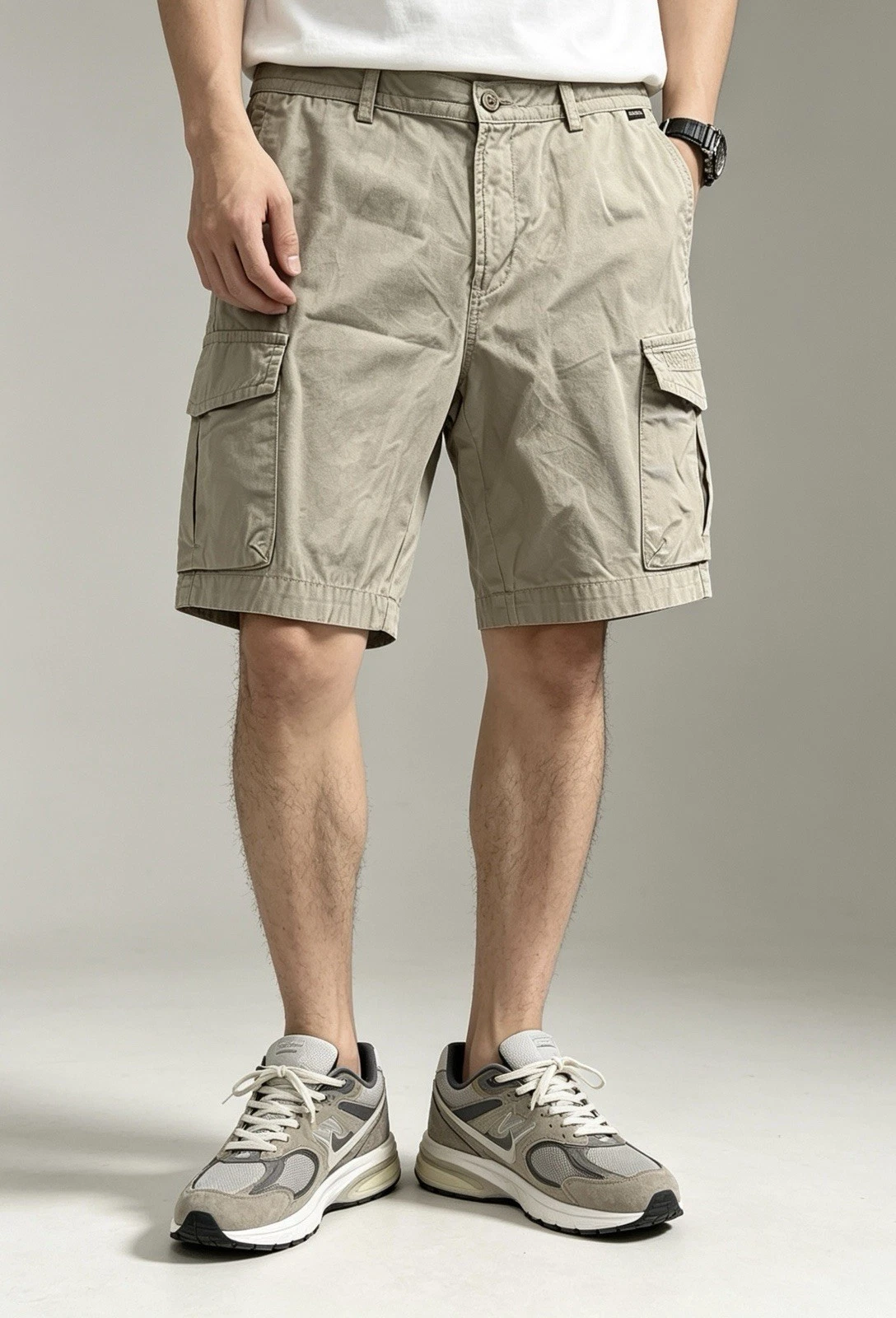 NAPAPIJRI Cargo Shorts Beige W36 New Never Worn Utility Outdoor Streetwear