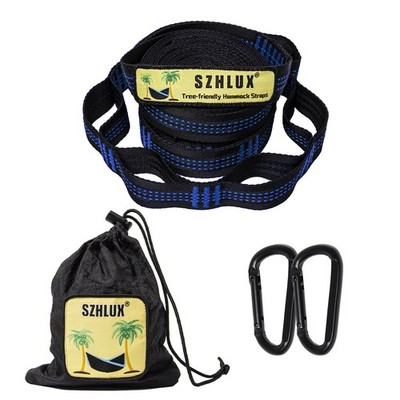 Hammock Straps for Trees - Set of Two 10ft Long, with 38 Loops & 2 Carabiners...