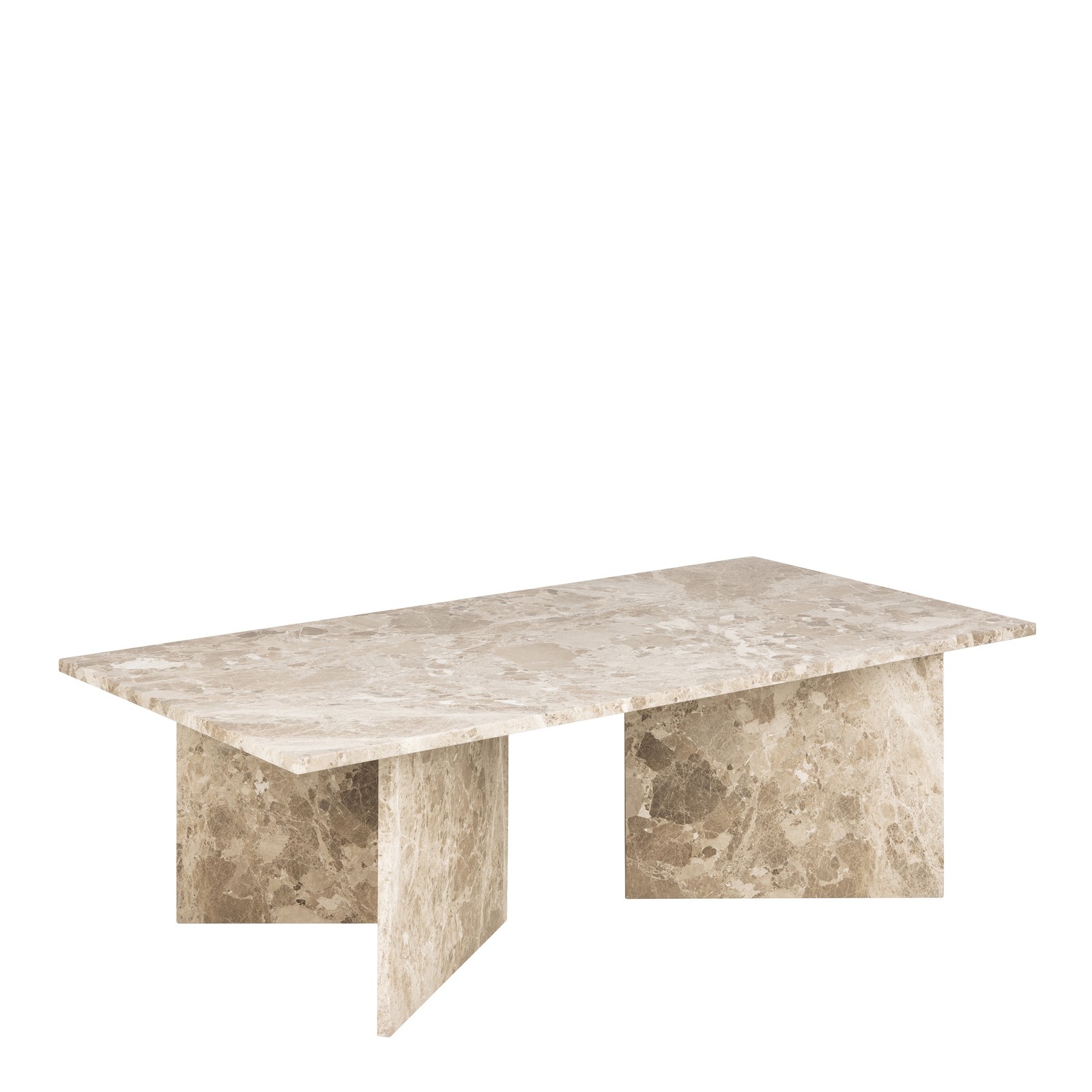 Brown Marble Coffee Table with Rectangular Top - Luxury Living Room Centrepiece