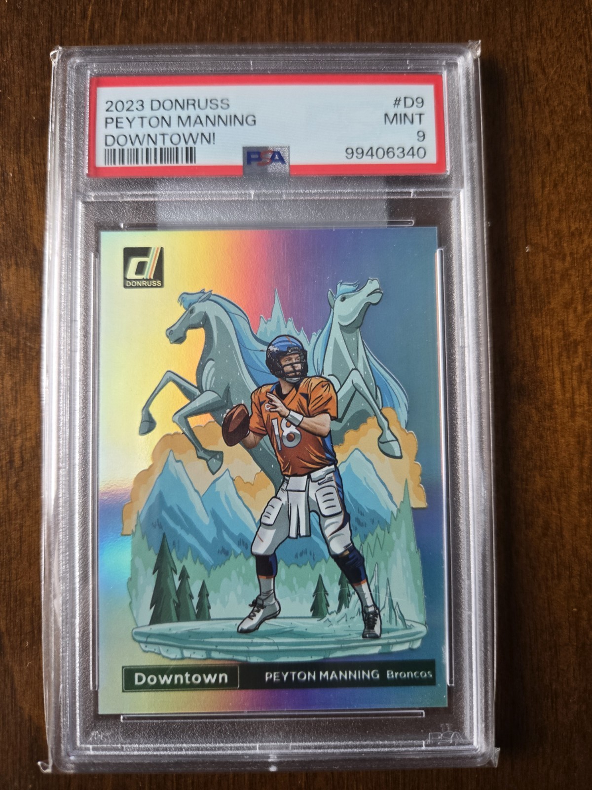 2023 Panini Donruss Peyton Manning DOWNTOWN #D-9 Broncos MINT PSA 9 🔥🔥📈📈 HOF