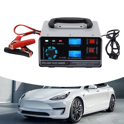 Automatic Pulse Repair Trickle 400W Heavy Duty Smart Car Battery Charger 12V/24V
