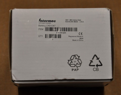 Lot of 2 Original  Intermec Batteries / 318-034-003 AB18/AB17 NEW