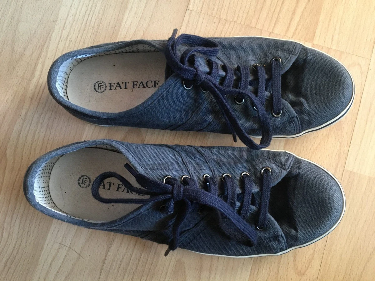 FATFACE BLUE PLIMSOLES PLIMSOLLS UK SIZE 6 WELL WORN BUT GOOD