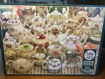 Cobble Hill 1000 Piece Jigsaw Puzzle TEAPOTS TOO Complete | eBay
