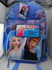 Frozen 5 Piece Backpack / Lunch Box Supply Case Clip And Key Chain NEW Bioworld