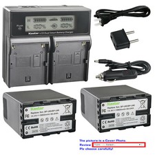 Kastar Battery LCD Dual Fast Charger for Sony BP-U60 U66 BC-U1 U2 Sony PMW-300
