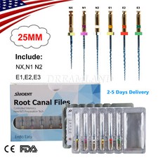 Dental Endo Endodoncia Motor Limas Rotativas Canal Radicular NiTi Lima 25mm USA
