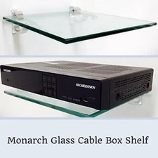 Cable Box Glass Shelf Kit 3/8" Tempered Glass Shelf with Monarch Shelf Brackets