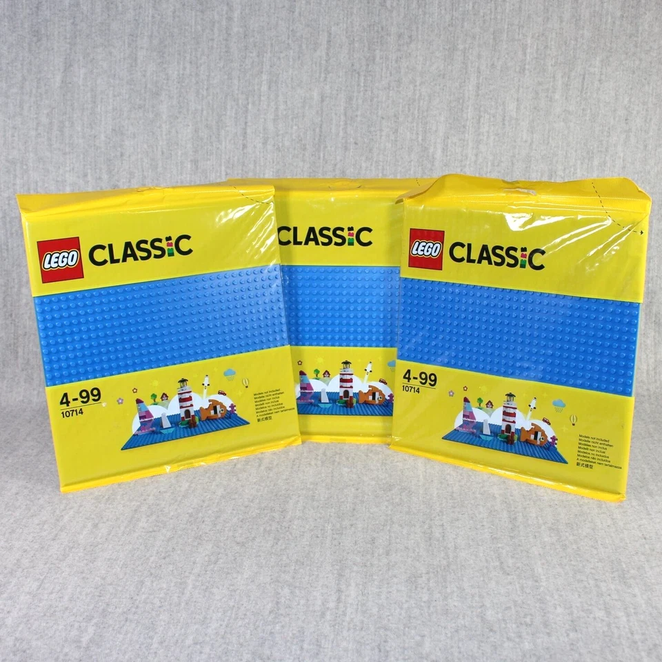 LEGO BASE PLATE 10714 Board Blue 3x New Sealed Building Blocks 32x32 Lot 2018 - Bild 1 von 4