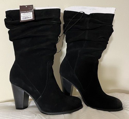 target black suede boots