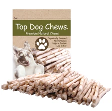 Rawhide Natural Twist Sticks -Pack Of 100 From Top Dog Chews - Regular
