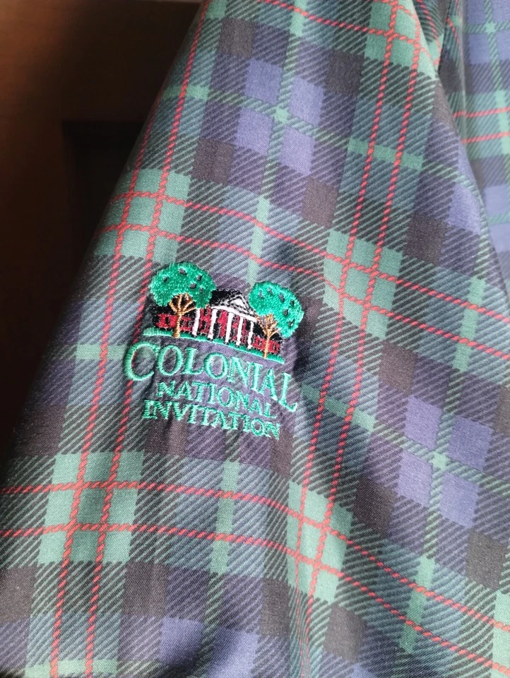 Sahara MILETA ENGLAND pullover COLONIAL NATIONAL INVITATION XL golf plaid - Image 4 of 4