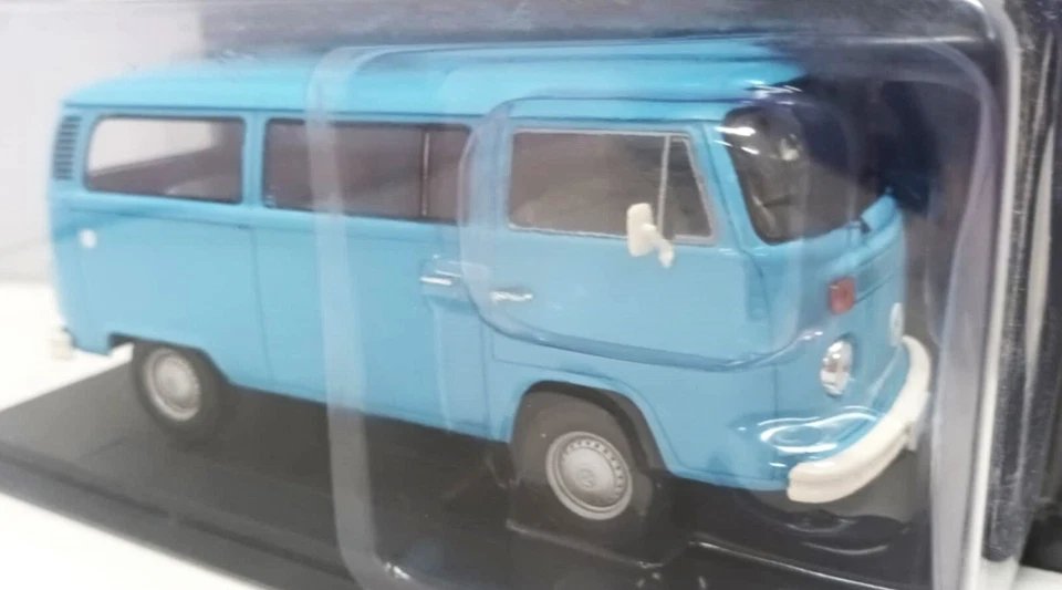 Volkswagen VW T2 Bus Restyling 1973 Azzurro Blue Edicola Hachette 1:24 Nuovo - Immagine 4 di 4
