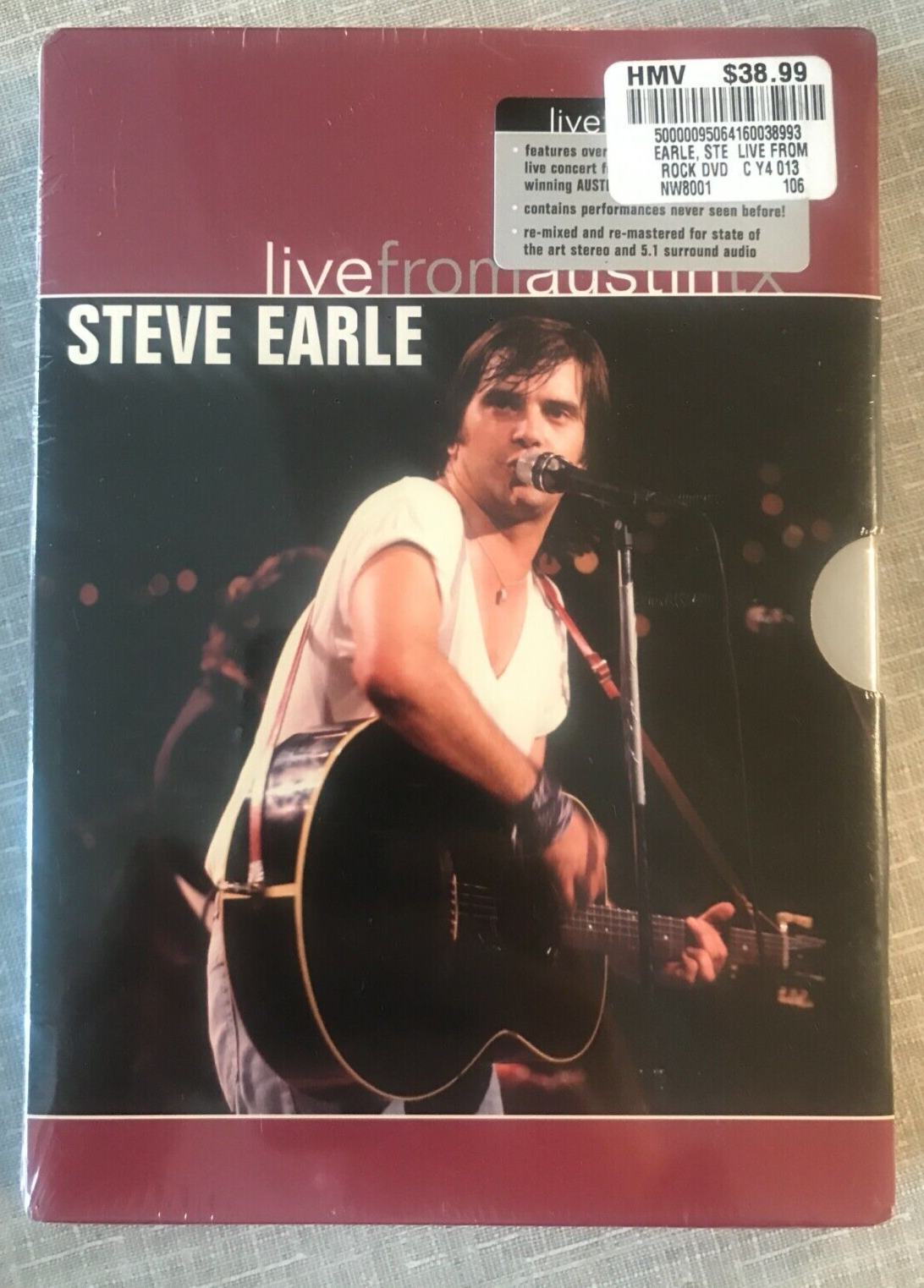 Steve Earle: Live from Austin TX DVD NEW SEALED (18.11.24)