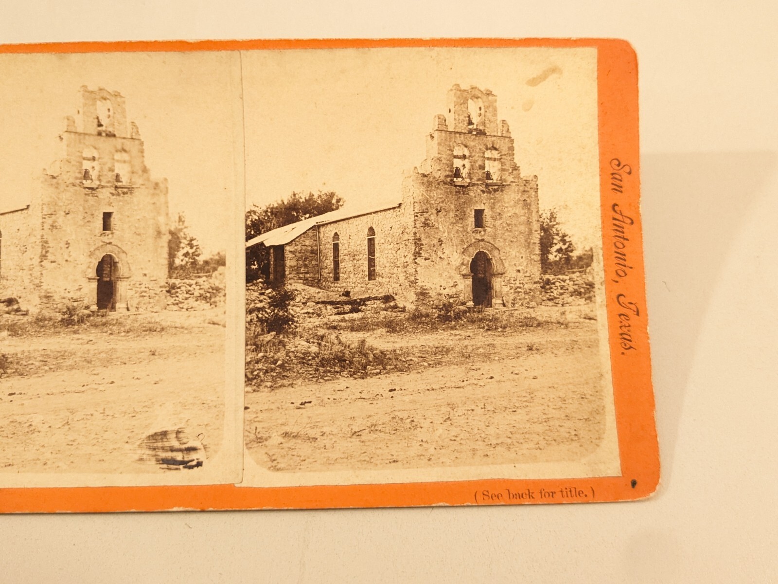 San Antonio Texas F. Hardesty Stereoview Photo Mission San Espeda eBay