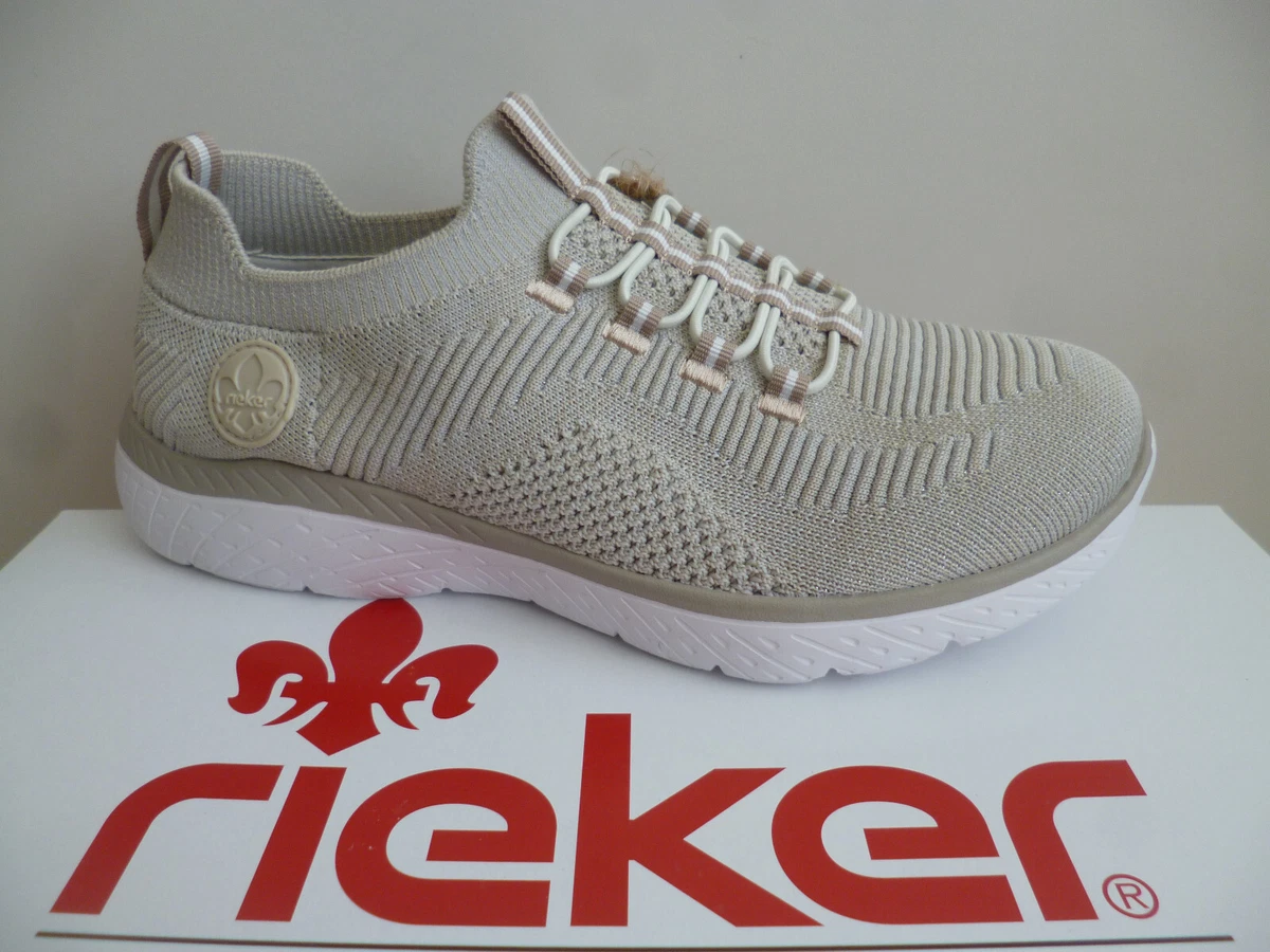 Rieker Ladies Slippers Trainers Sports Shoes Low Shoes Beige | eBay