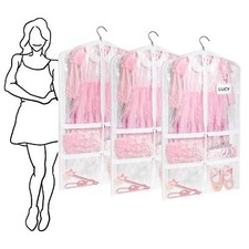 PVC Clear Garment Bag 40" Dance Costume Garment Bag for Dance Competitions wi...