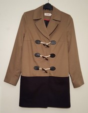 Louche Betty Brown Black Mac Jacket Coat Size 12