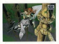 Star Wars Galaxy Chrome (2021) BASE Trading Card #1 / SPEEDER BIKE CHASE