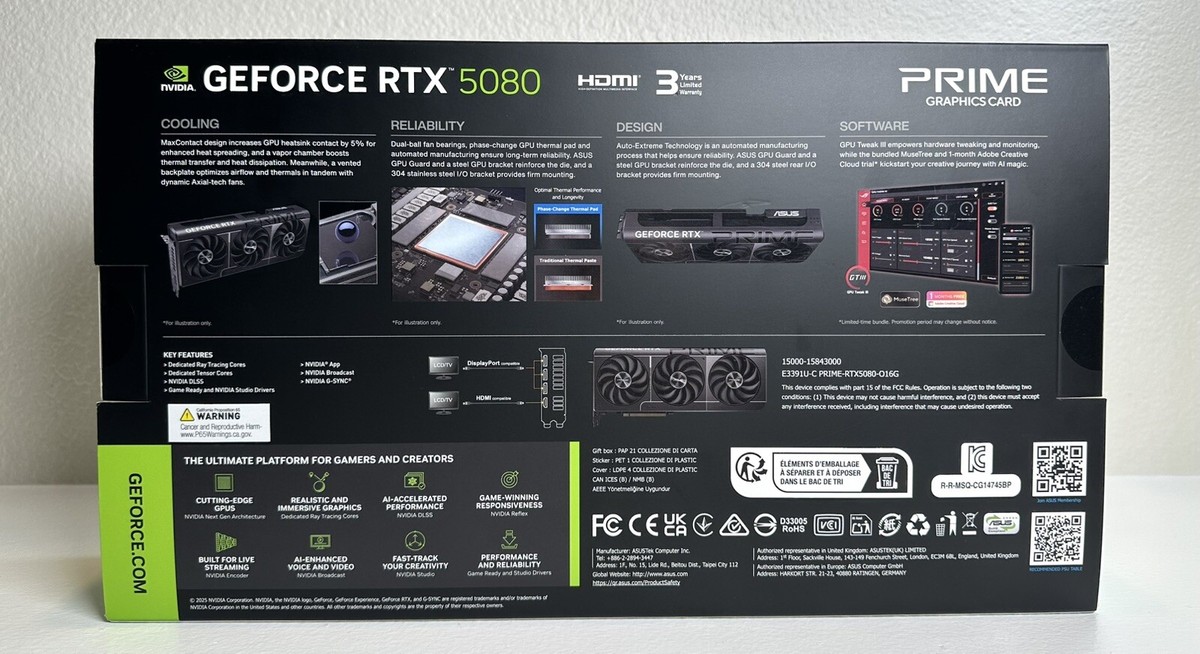 ASUS RTX 5080 16GB 新品未開封　保証書のレシート有り ASUS RTX 5080 16GB 新品未開封 保証書のレシート有り｜Yahoo!フリマ