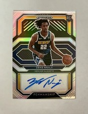2020-21 Prizm Zeke Nnaji NBA Basketball Silver Penmanship Rookie Auto Card