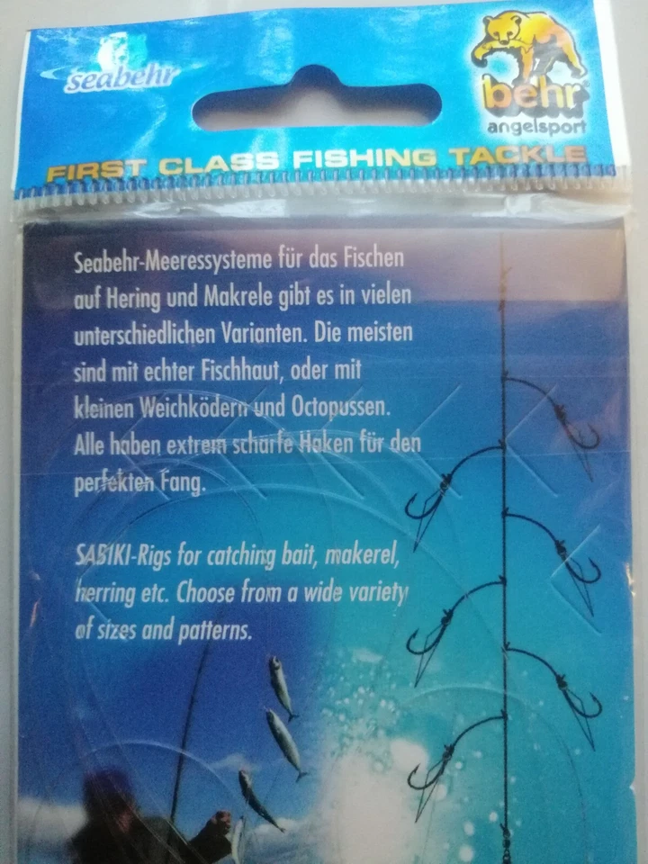 Heringspaternoster für Makrele und Hering mit echter Fischhaut, Handgebunden C - Bild 4 von 4