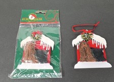 2 Kurt S Adler Cocker Spaniel Doghouse Christmas Tree Ornaments