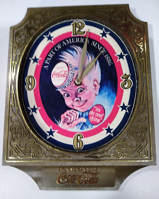 Rare Vintage Coca Cola Collectible Wall Clock With 'Sprite Boy''