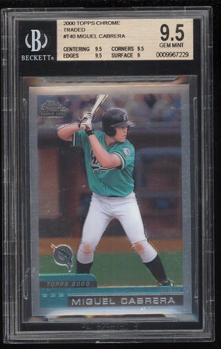 2000 Topps Chrome Traded Miguel Cabrera BGS 9.5 (9.5,9.5,9.5,9) Rookie RC