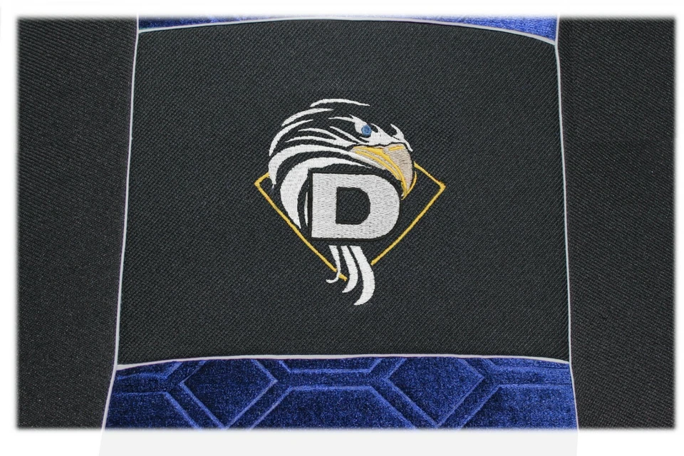 LKW Truck DAF XF 95 CF LF XF 105 Passform Schonbezüge Sitzbezüge Schwarz Blau - Bild 3 von 4