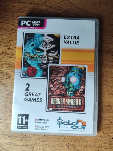 Broken Sword 1 & 2 Computer PC Game CD-ROM - Sold Out Software PC ...