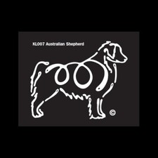 Australian Shepherd Aussie K Line Dog Breed Window Tattoo Decal