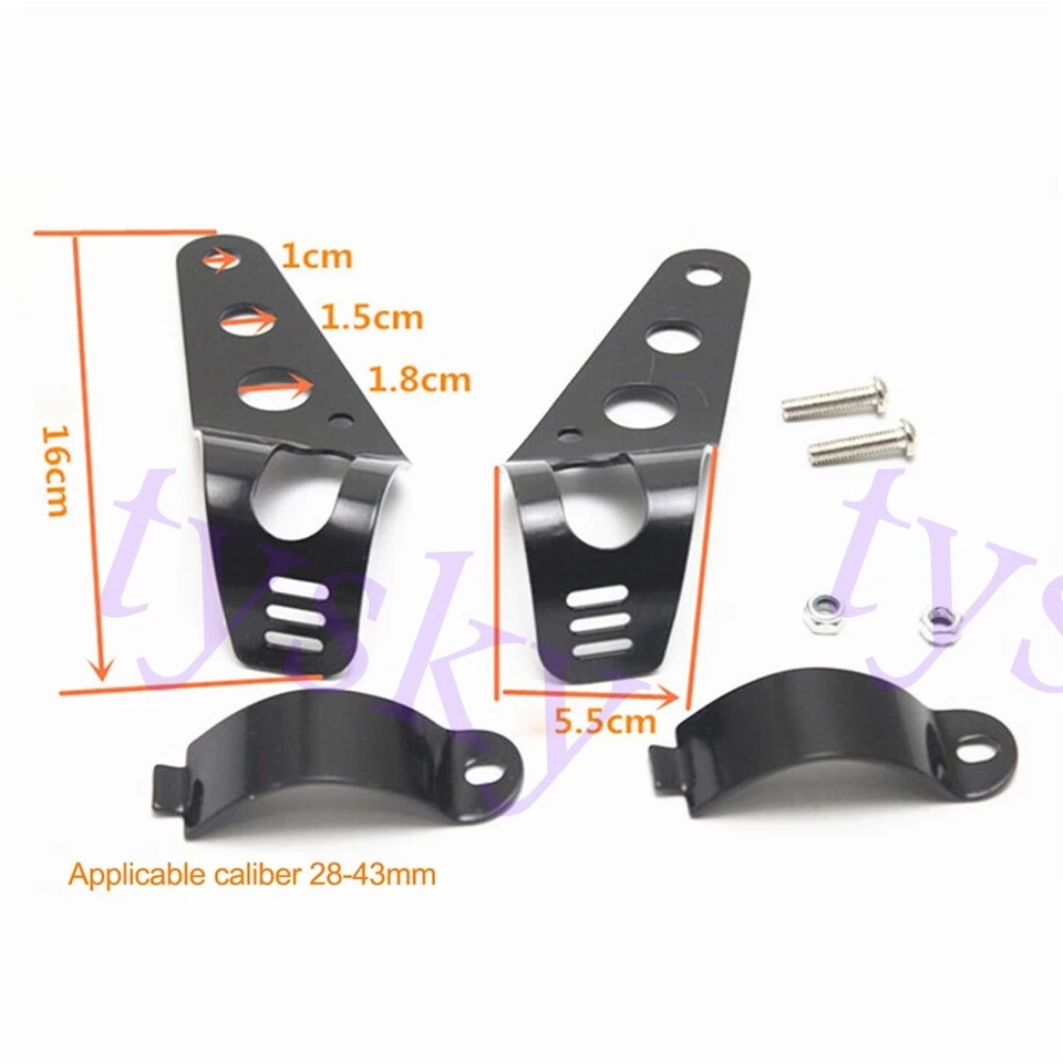 Scooters de motocicleta 12V suporte de luz frontal farol acessórios universais - Imagem 3 de 4