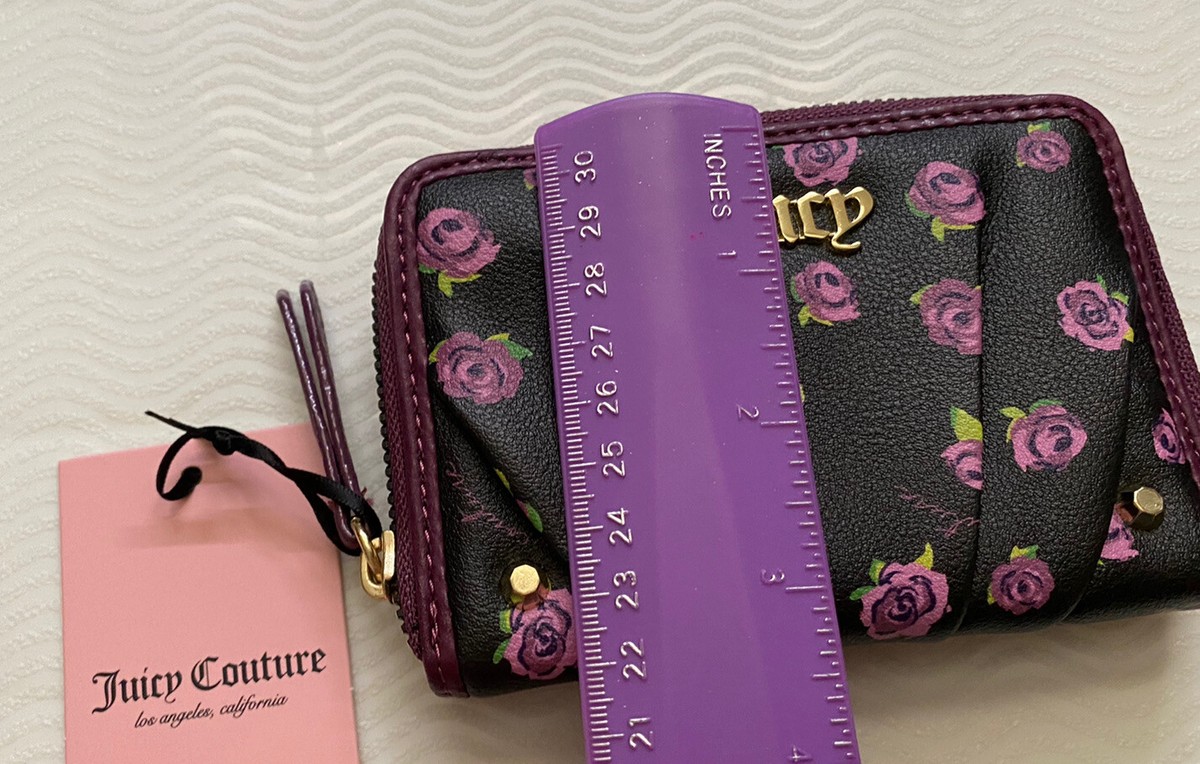 Juicy Couture zip around wallet BLOOMS at night Purple Rain Juicy Couture zip around wallet BLOOMS at night Purple Rain