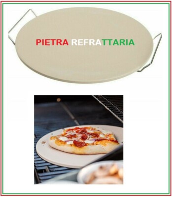 CUOCI PIZZA PIETRA PIASTRA D.32,5 REFRATTARIA SUPPORTO INOX TEGLIA FORNO  2021 | eBay