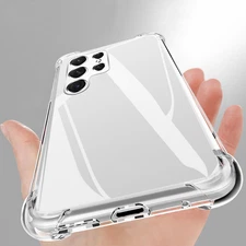 For Samsung Galaxy S22 S21 S20 FE S10 S8 S9 Note 20 Shockproof Clear Cover Case