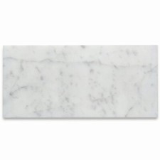 C52H 4x8 Carrara White Italian Marble Wall Floor Tile Honed Bianco Venato