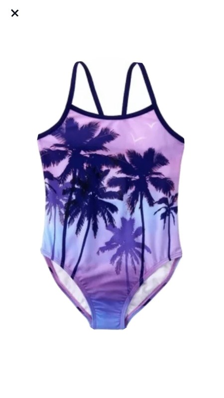 Gymboree Girls Tropical Palm Tree One Piece Swimsuit, Size 5/6, NWT