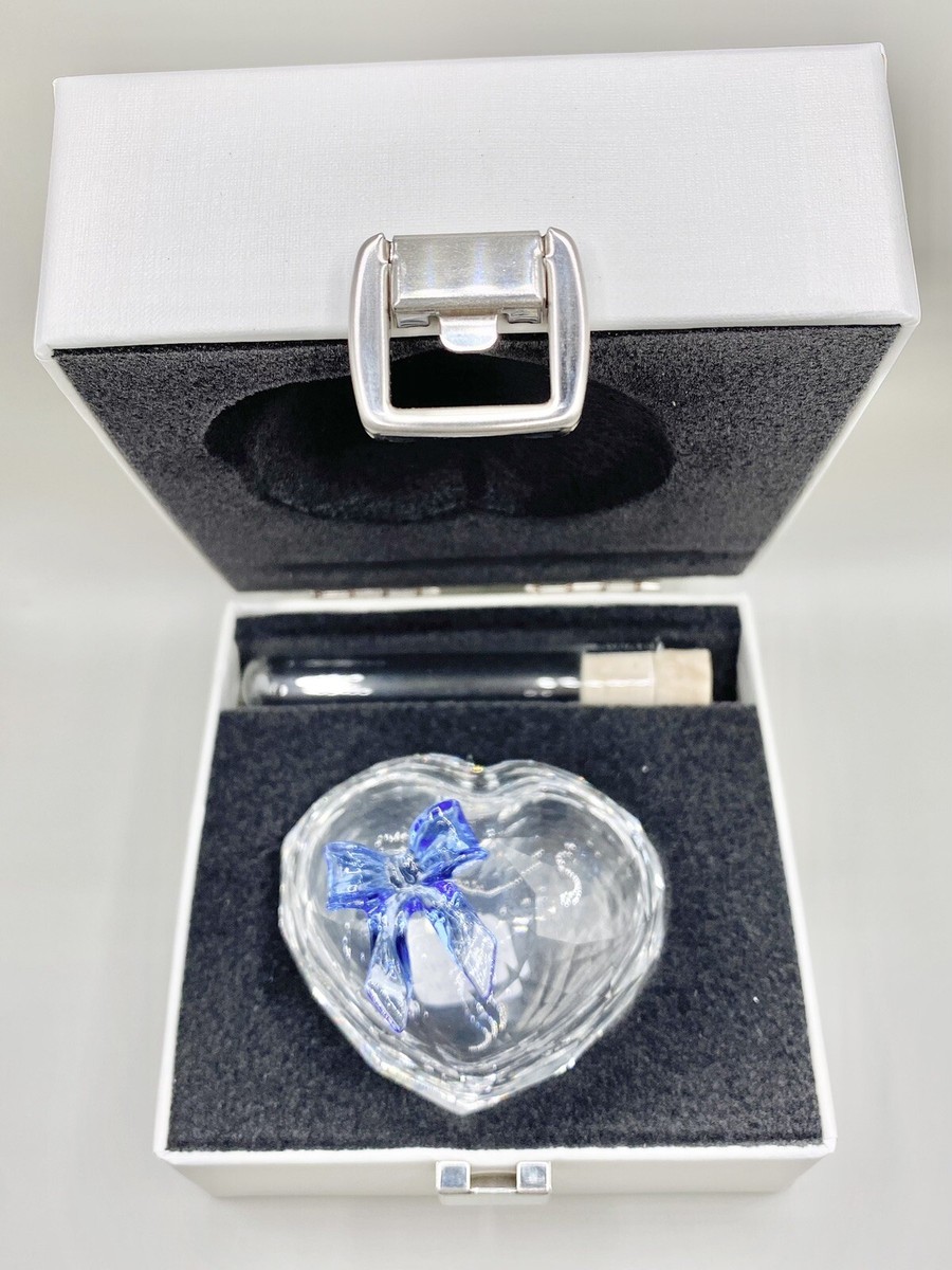 ♡RISA♡ Swarovski Crystal Sweet Heart Blue Ribbon Jewel Box With