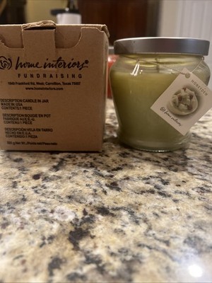 Home Interiors scented candle Honeydew 1105 New in box 15.5 oz ridge design