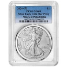 2024 (P) $1 1-oz American Silver Eagle Star Privy PCGS MS69 Blue Label