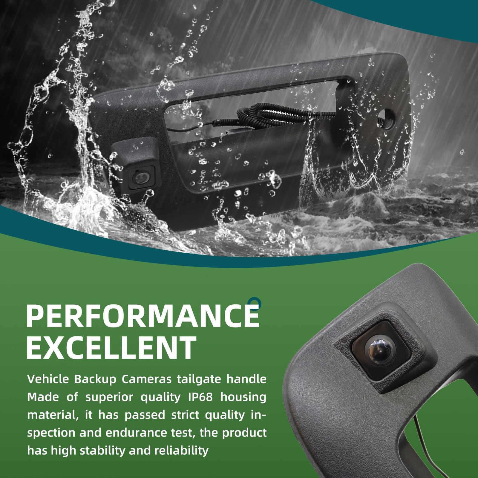 Rear View Backup Camera for Silverado/Sierra 2007-2013 w/Tailgate Handle 170°...