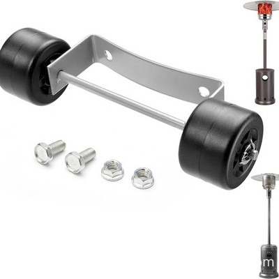 Heavy Duty Patio Heater Replacement Wheel Kit with Iron Frame for Stability