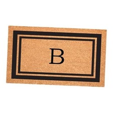 Black Border Doormat 152962436B - 24"x36" Monogram Letter B