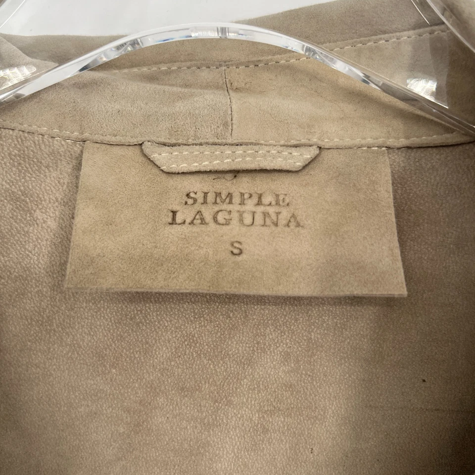 Chaqueta de Gamuza Simple Laguna Para Mujer S Chaqueta Bronceada Clásica Minimalista Core Básica Foto 4 de 4