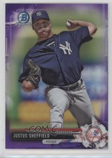 2017 Bowman Chrome Prospects Purple Refractor /250 Justus Sheffield #BCP132 0c6
